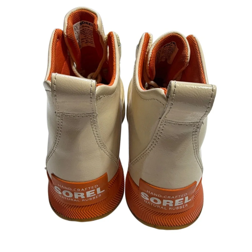 SOREL Out N About III Classic Waterproof Boots Cream Orange Women's 9.5